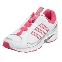 adidas Big Kids' Snare Alternate Closure Running Shoe,White/Bloom,5 M US Big Kid