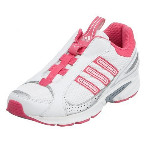 adidas Big Kids' Snare Alternate Closure Running Shoe,White/Bloom,5 M US Big Kid
