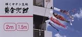 こいのぼり ベランダ用 鯉のぼり 1.5m ファミリーセット 黄金兜鯉 122-201