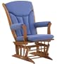 Dutailier Ultramotion Sleigh Glider - Light Blue Denim
