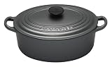 Le Creuset Cast Iron Oval Cocotte Casserole, 23 cm, Granite