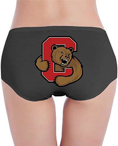 XJBD Women's Low-Waist Cornell Big Red Bear University  Hipsters Black