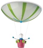 Philips 301125548 Kidsplace - Two Light Hot Air Balloon Flush Mount, Multi Color Finish with Premium Glass