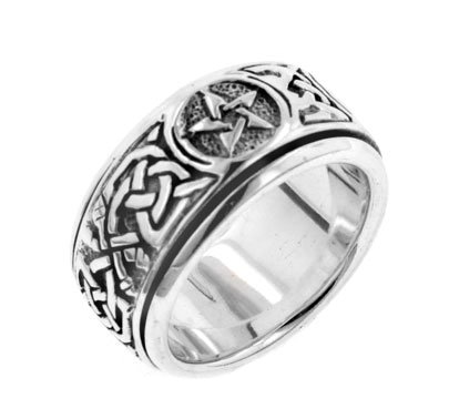 Childrens Toyshop  Jewelry : Sterling Silver Celtic Knot Pentacle Spin Ring (Size 4,5,6,7,8,9,10,11,12,13,14,15)