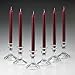 Elegant Wine Red Unscented Taper Candles 10 Inch Tall 3/4 Inch Thick Set of 10 Burn 8 Hours