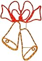 Good Tidings 4869996 Two Dimensional Holiday Double Bell LED Christmas Light Decoration