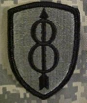 8th Infantry Division ACU Patch Foliage Green