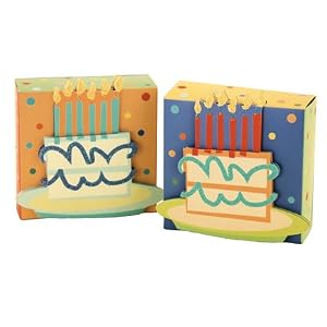 K & Co Party Favor Box BIRTHDAY CAKE Set of 6
