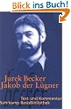Jakob der L�gner: Roman: Text und Kommentar (Suhrkamp BasisBibliothek)