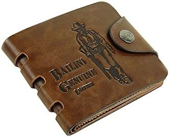 Bailini Men's Medium buckle Faux Leather Wallet Bifold Purse
