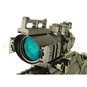 4x32 Fixed Power Scope with Fiber Optic Tactical Sight and Weaver Slots