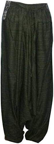 [Green] Hippie Boho Gypsy Yoga Belly Dance Art Thai Harem Tribe Baggy Fisherman Pants