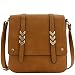 Double Compartment Large Flapover Crossbody Bag (Camel)