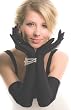 Stretch Satin Opera Length Formal Gloves 23