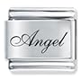 Buddhist Bracelet Edwardian Script Font Name Angel Laser Italian Charm