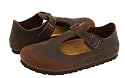 Birkenstock Paris Maryjane Clog Shoes (Waxy Leather Terracotta)