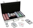 CQ Poker Set 300 Chips 2x Card Decks, Dice, Dealer Button inc. Aluminium Carry Case