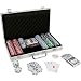 CQ Poker Set 300 Chips 2x Card Decks, Dice, Dealer Button inc. Aluminium Carry Case