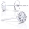 Round Brilliant Diamond Stud Earrings in 14kt White Gold