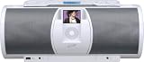 iLive IBCD3817DT Portable Boombox with iPod Docking Station and CD Player/AM/FM Radio with Premium Stereo Sound and Remote Control in White
