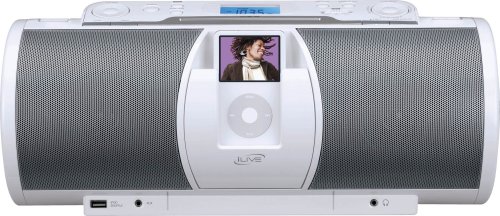 Electronics: iLive IBCD3817DT Portable Boombox with iPod Docking Station and CD Player/AM/FM Radio with Premium Stereo Sound and Remote Control in White