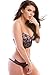 Hers by Herman Womens Pink Bralette Bra with Matching Bikini Set Curvaceous Lingerie Set