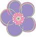 Brewster Wall Pops Poppie Removable Wall Art, Purple Flower