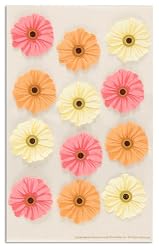 Martha Stewart Crafts Stickers Zinnia Pink/Orange/Cream By The Package