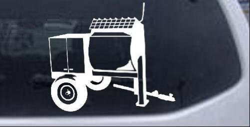 Cement Concrete Mixer Construction Business Car Window Wall Laptop Decal Sticker -- White 6in X 5.2in Cement Concrete Mixer Construction Business Car Window Wall Laptop Decal Sticker -- White 6in X 5.2in