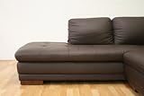 Sectional Sofa with Chaise - Dark Brown Leather