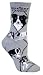 Border Collie Gray Cotton Dog Novelty Socks for Adults 9-11
