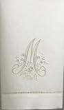Embroidery Linen Hand Towel Letter (S)