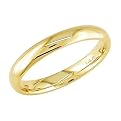 Womens 14K Yellow Gold Comfort-Fit 3mm Simple Wedding Band