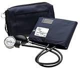 Premium Aneroid Sphygmomanometer With Extra Large Colour Coordinated Carry Case In Navy