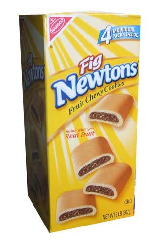 Nabisco Fig Newtons Fruit Chewy Cookies Four Individual Packs 2 Pound Box by Nabisco