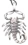 Detailed Scorpion Pewter Pendant Necklace