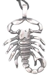 Detailed Scorpion Pewter Pendant Necklace