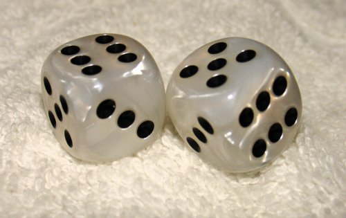 Pearl Marbled Dice Pair