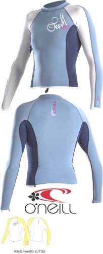 ONeill Womens Long Sleeve Crewneck 5oz Skins / Rashguard, 2XSmall
