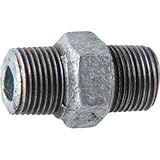 ニップル 可鍛鋳鉄製管継手 (白) (3/8B)×36L NI