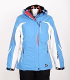Killtec 19078  Damen Funktionsjacke mit abzipbarer Kapuze Nastasia, himmelblau/weiß/orange/orange (808), 46