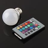 E27 3W RGB LED Magic Light Bulb Lamp + 24Key IR Remote Control Colors Change