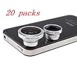 (20 Packs) 3 in 1 Camera Lens Kit for Apple iPhone 4 4S iPad (Fish Eye Lens, Wide Angle + Micro Lens)