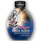 2012 Ed Hardy Black Elixir Silicone Bronzer Tattoo Fade Protection Tanning Lotion 13.5 oz.