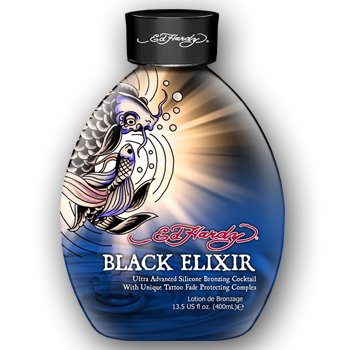 Huge save onbest indoor tanning lotion 2012 2012 Ed Hardy Black Elixir Silicone Bronzer Tattoo Fade Protection Tanning Lotion 13.5 oz