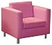 Skyline Furniture Kid's Modern Chair Upholstered in Cotton Duck Pink