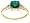 10k Yellow Gold, May Birthstone, Created-Emerald and Diamond Ring, Size 7