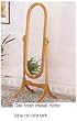 Oak Finish Wood Frame Cheval Mirror