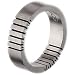 Black Accented Flat Brushed Titanium Ring (6.0 mm) - Sizes 6-13