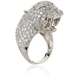 nOir Pave Saber Tooth Tiger Ring